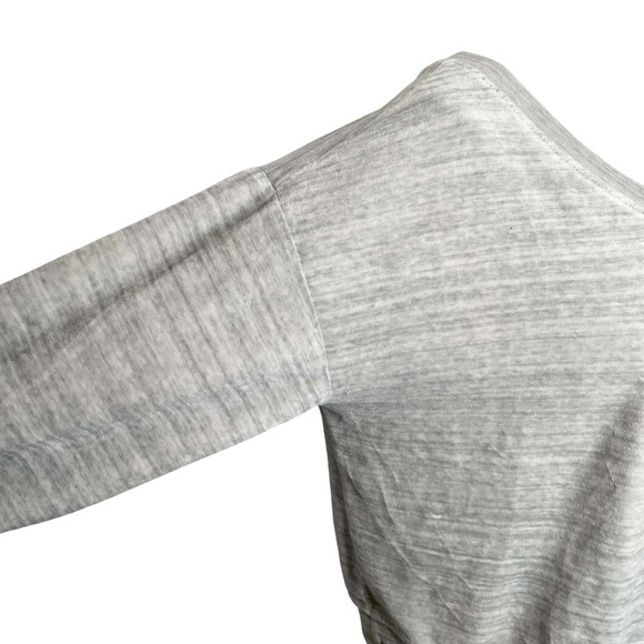 Grey Velour Crew Neck Sweatshirt With Tie Back 🤍 - Picture 6 of 10